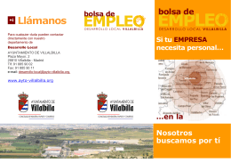 folleto informativo - Ayuntamiento Villalbilla