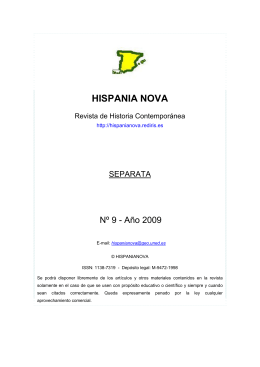 proyección propagandística de la - Hispania Nova