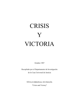 CRISIS Y VICTORIA