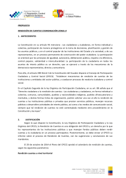 propuesta rendición de cuentas coordinación zonal 8 1. antecedentes