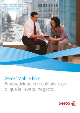 Folleto de Xerox Mobile Print - Para la Impresión