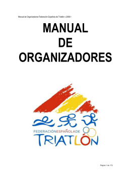 MANUAL DE ORGANIZADORES - Federación Madrileña de Triatlón