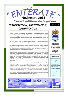 Noviembre 2015 - Ayuntamiento de San Cristobal de Segovia