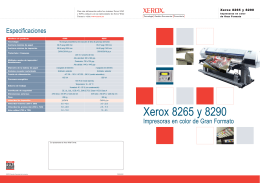 Folleto - Xerox 8265 y 8290 Impresoras en color de Gran Formato