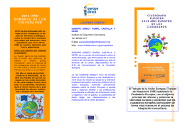 Folleto Ciudadanía Europea 2013 Año Europeo de los Ciudadanos