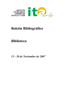 Boletín Bibliográfico Biblioteca