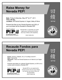 Raise Money for Nevada PEP! Recaude Fondos para Nevada PEP!