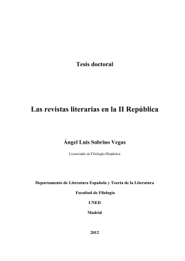 Las revistas literarias en la II República-Tesis - e-Spacio
