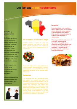 folleto costumbres belgas
