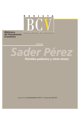 Revista BCV Suplemento - N° 1/2011