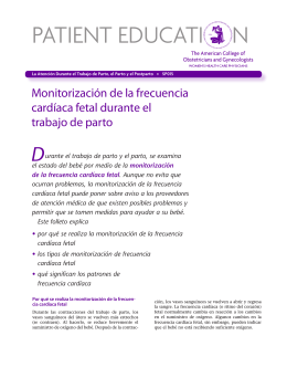 Spanish Patient Education Pamphlet, SP015, Monitorización de la