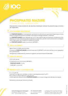 phosphates mazure - Institut Oenologique de Champagne