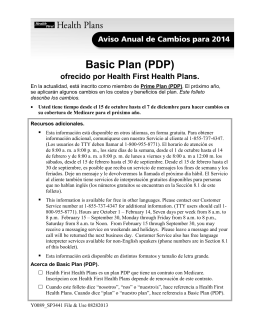 2014 Prime ANOC Spanish - Health First Health Plans
