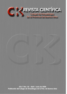 Revista Kinesiologos 26 - Colegio de Kinesiólogos de la Provincia
