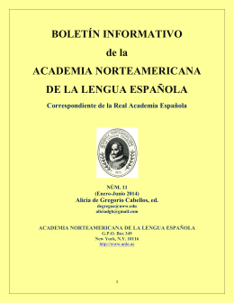 Enero-Junio 2014 - Asociación de Academias de la Lengua Española