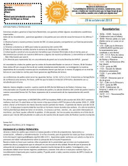 Parent Newsletter 10.29.15 (Spanish Version)