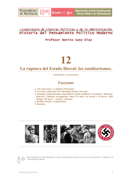 Historia del Pensamiento Político Moderno 12 Fascismo