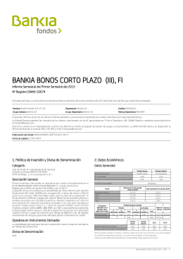 BANKIA BONOS CORTO PLAZO (III), FI