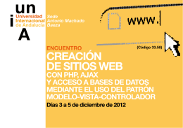 CREACIÓN DE SITIOS WEB - Universidad de Huelva