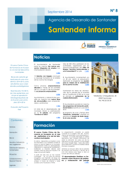 Santander Informa Nº 8. Septiembre 2014