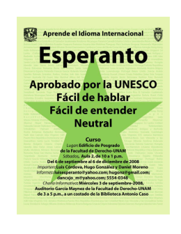 breve información sobre el esperanto 2008