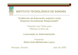 Diapositiva 1 - ITSON - Instituto Tecnológico de Sonora