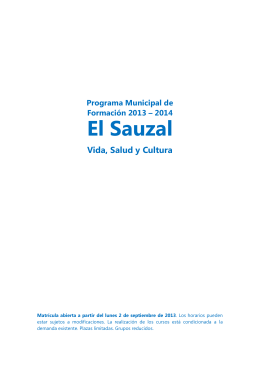 Programa de formación 2013-2014
