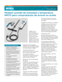Medidor portátil de humedad y temperatura MM70 para