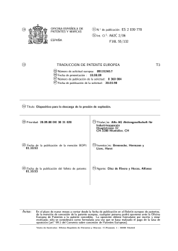 DISPOSITIVO DESPRESURIZADOR DE PRESION(ES2039778)