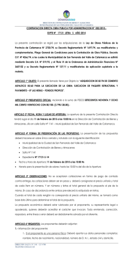contrato de locacion de obra - Municipalidad de San Fernando del