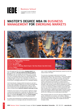 master`s degree mba in business management for emerging markets
