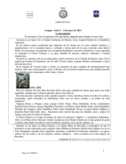 UBA 1 Lengua - Guía 5 - 4 de mayo de 2013 La descripción Te