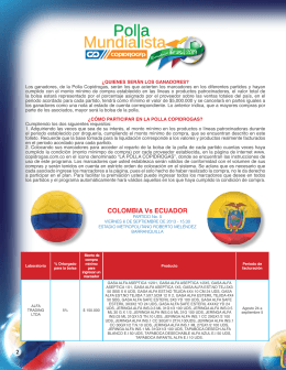 COLOMBIA Vs ECUADOR