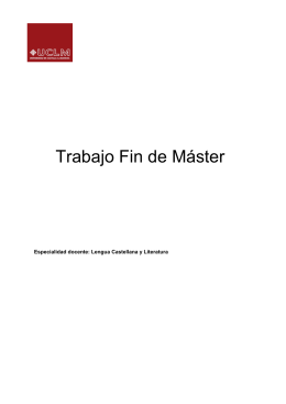 Lengua Castellana y Literatura - Máster Universitario en Profesor de