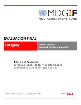 Paraguay - YEM - Final Evaluation Report