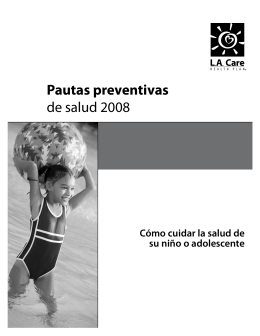 Pautas preventivas de salud 2008