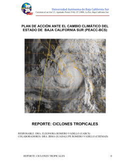 reporte: ciclones tropicales