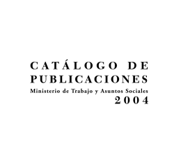 CATÁLOGO DE PUBLICACIONES 2004