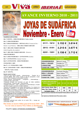 JOYAS DE SUDAFRICA NOV