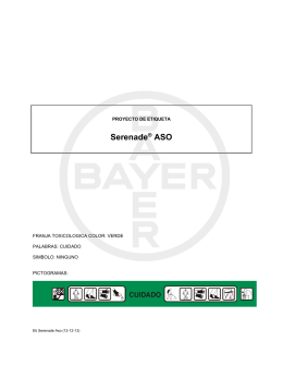 Etiqueta Serenade® ASO - Bayer CropScience Chile