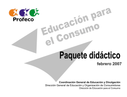 Diapositiva 1 - Un espacio para la promoción del consumo