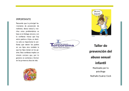 Taller de prevención del abuso sexual infantil