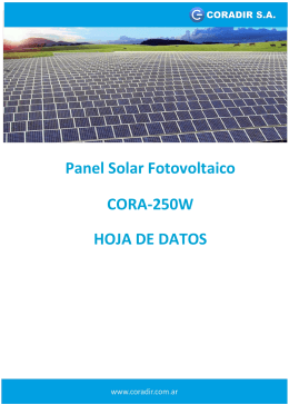 Panel Solar Fotovoltaico CORA