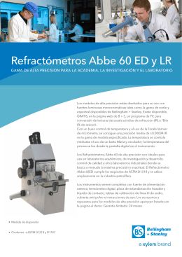 Refractómetros Abbe 60 ED y LR