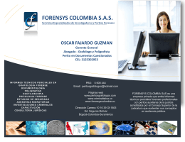Folleto Forensys Colombia