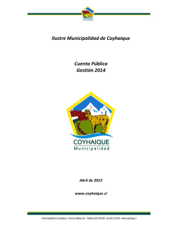 Gestión 2014 - Municipalidad de Coyhaique