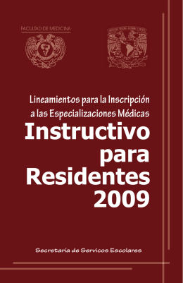 Instructivo para Residentes 2009