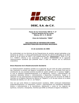DESC, S.A. de C.V.