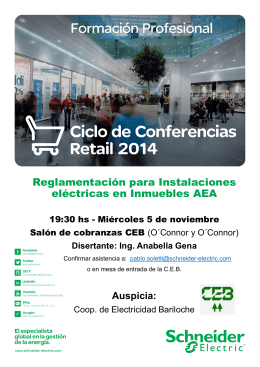 Folleto Charlas Retail 2014 CEB [Modo de compatibilidad]