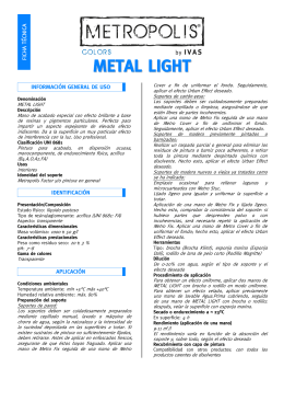 Ficha técnica METAL LIGHT